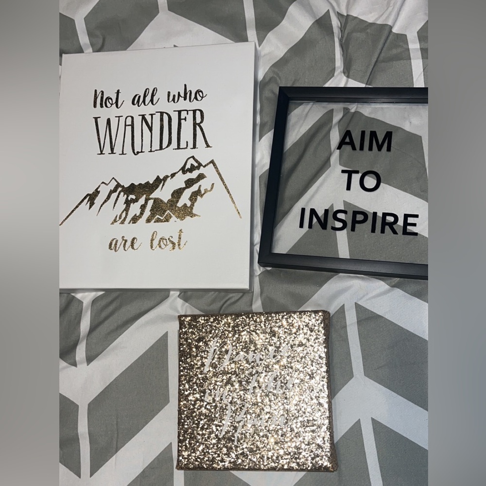 Gold wall art
